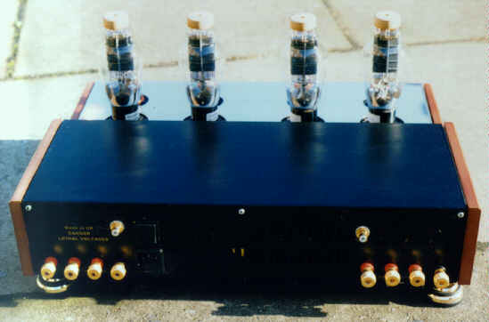 Photograph: rear view of the amplifier