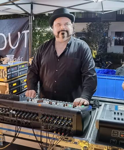 Thorsten at a mixing desk